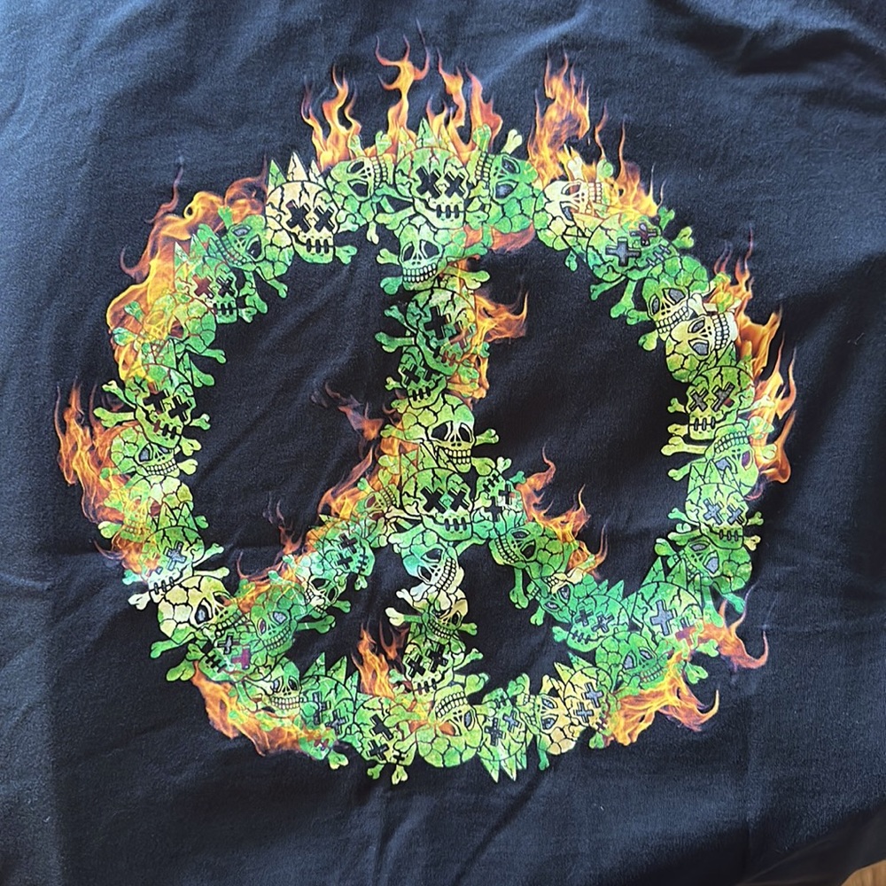 T-SHIRT CREW NECK "PEACE IN CHAOS" IN PEAT - Cult of Individuality - new w tags - Picture 2 of 5
